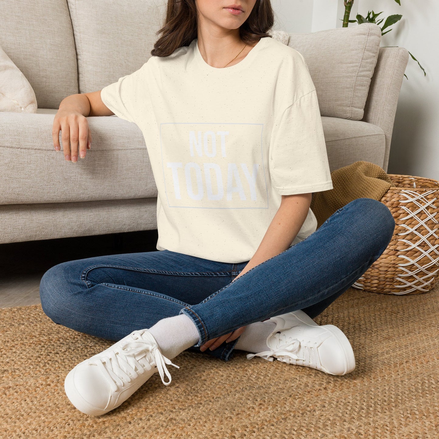 Not Today T‑Shirt — Bold Boxed Graphic Tee