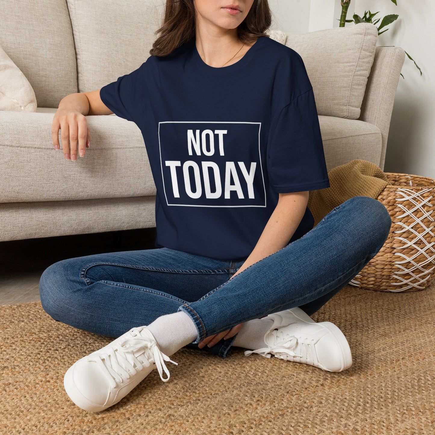 Not Today T‑Shirt — Bold Boxed Graphic Tee