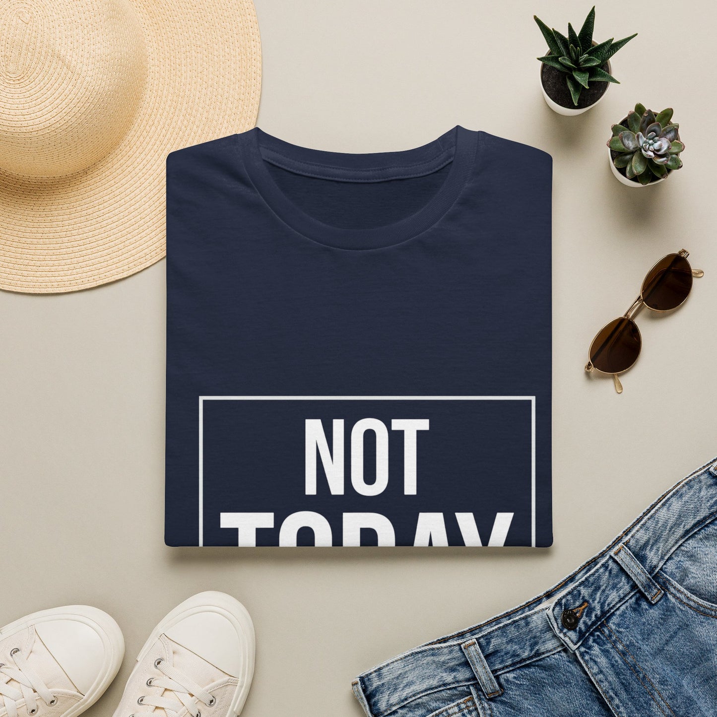 Not Today T‑Shirt — Bold Boxed Graphic Tee