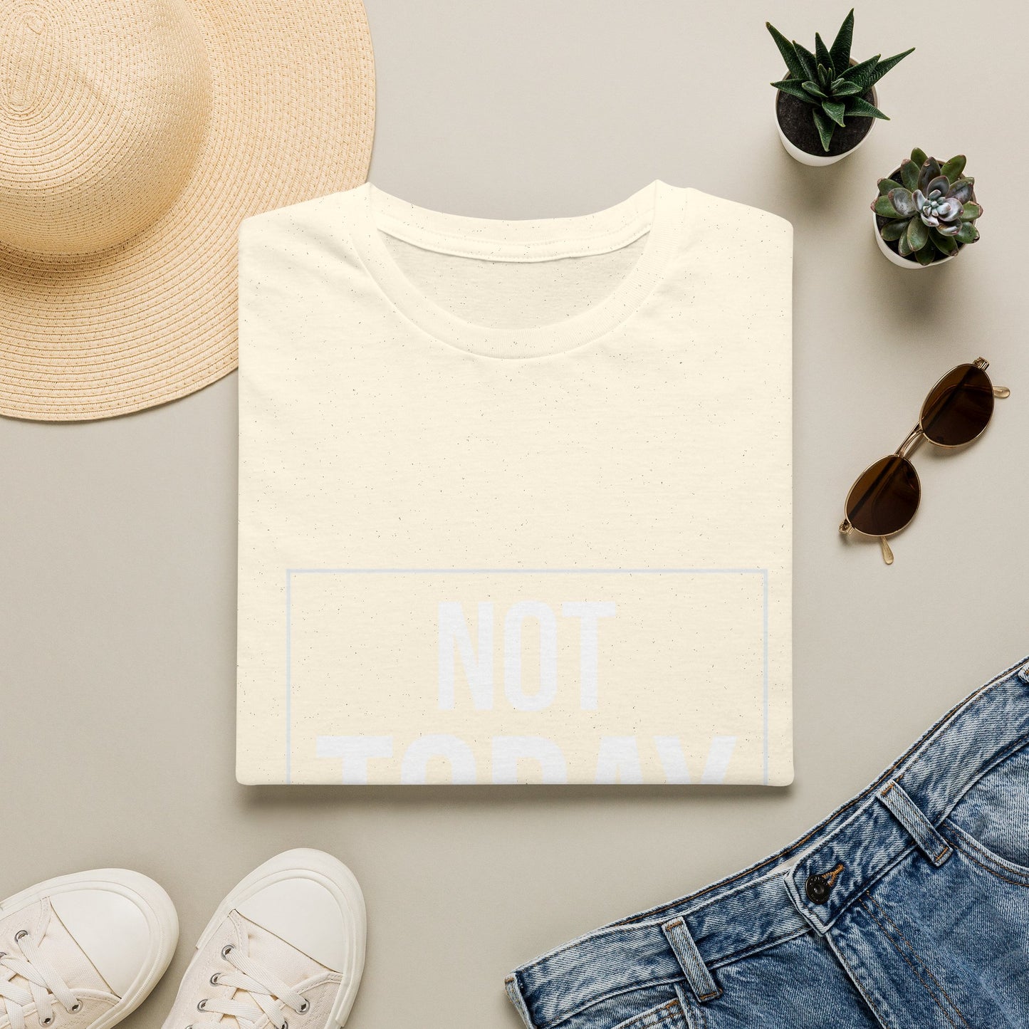 Not Today T‑Shirt — Bold Boxed Graphic Tee