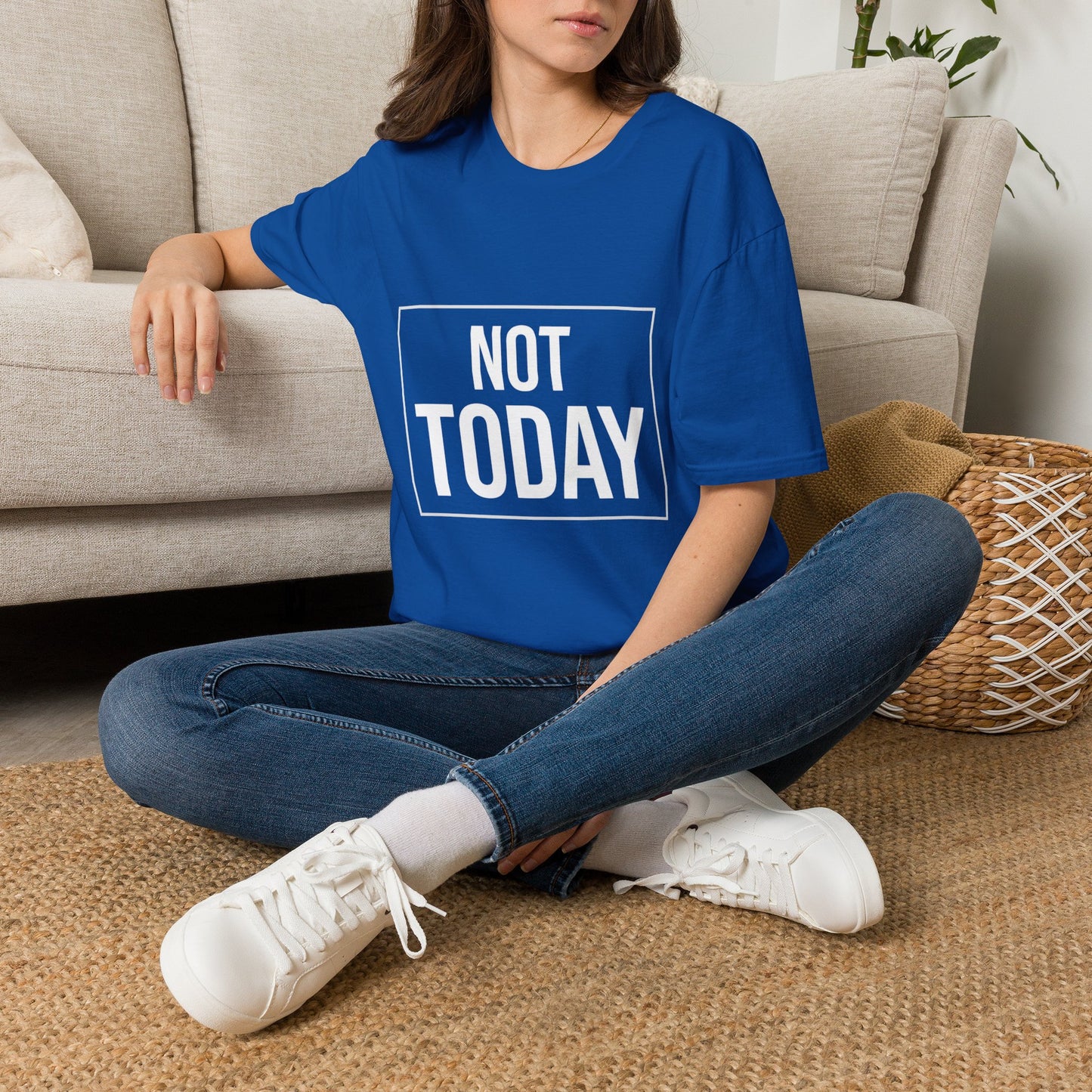 Not Today T‑Shirt — Bold Boxed Graphic Tee