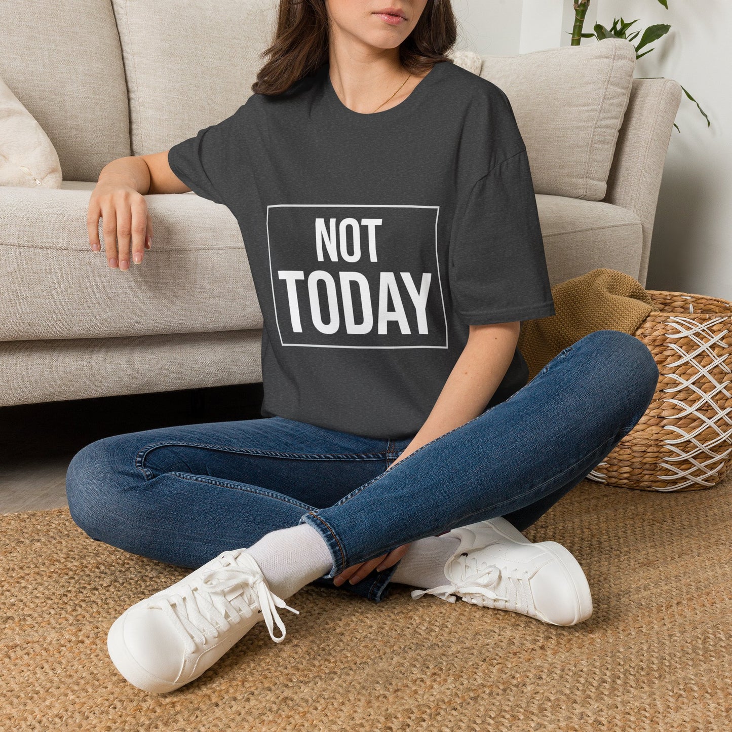 Not Today T‑Shirt — Bold Boxed Graphic Tee